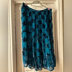 Anthropologie Maeve velvet star skirt